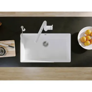 Virtuves Izlietne BLANCO ROTAN 700-U Soft white O.AF SILGRANIT™, Silti balts 527147