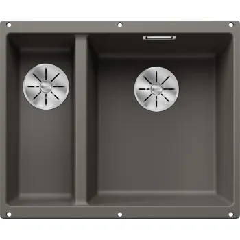 Virtuves Izlietne BLANCO SUBLINE 340/160-U RE SILG Volcano grey InFino O.AF SILGRANIT™, PuraDur™, Vulkāna pelēks 527346