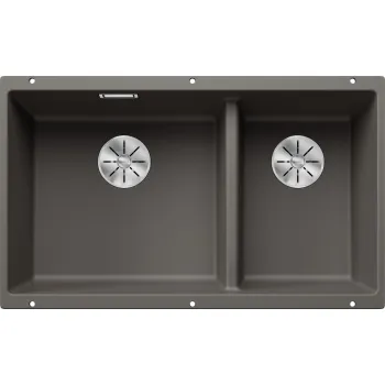 Virtuves Izlietne BLANCO SUBLINE 430/270-U SILG Volcano grey InFino O.AF SILGRANIT™, PuraDur™, Vulkāna pelēks 527350
