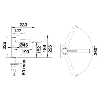 Virtuves maisītājs BLANCO ALTA II Coffee Bicolour 527534