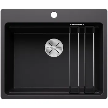 Virtuves Izlietne BLANCO ETAGON 6-F SILG Black M.ZUB O.AF SILGRANIT™, Melna 527682