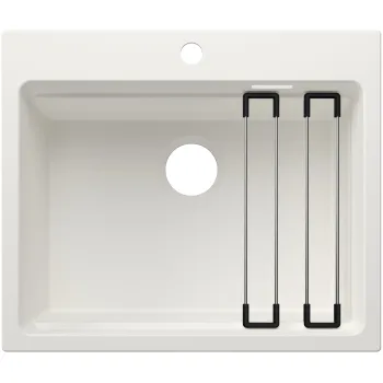 Virtuves Izlietne BLANCO ETAGON 6 SILG White M.ZUB O.AF WFS SILGRANIT™, Balta 527751