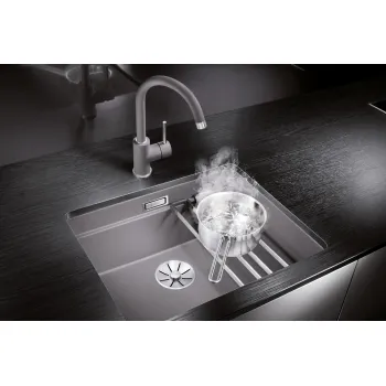 Virtuves Izlietne BLANCO ETAGON 500-U SILG Volcano grey M.ZUB InFino O.AF SILGRANIT™, PuraDur™, Vulkāna pelēks 527258
