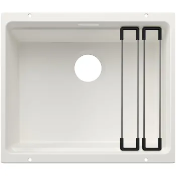 Virtuves Izlietne BLANCO Etagon 500-U SILG White M.ZUB O.AF WFS SILGRANIT™, Balta 527759