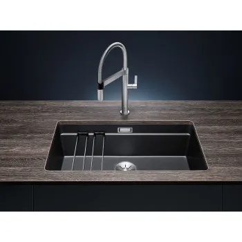 Virtuves Izlietne BLANCO ETAGON 700-U SILG Black M.ZUB O.AF WFS SILGRANIT™, Melna 527762