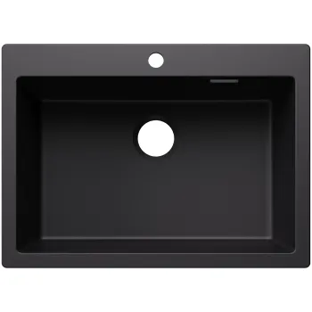 Virtuves Izlietne BLANCO PLEON 8 SILG Black O.ZUB O.AF WFS SILGRANIT™, Melna 527778