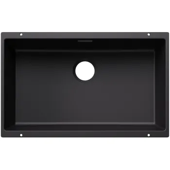 Virtuves Izlietne BLANCO SUBLINE 700-U SILG Black O.ZUB O.AF WFS SILGRANIT™, Melna 527802