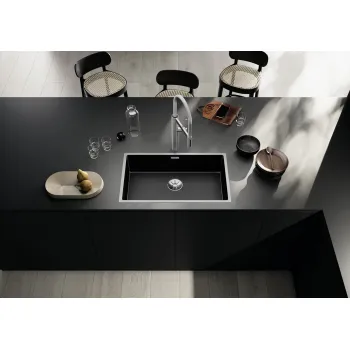 Virtuves Izlietne BLANCO CLARON 700-U DarkSteel Edition Infino O.AF Nerūsējošais tērauds, Tumšs Tērauds 527835