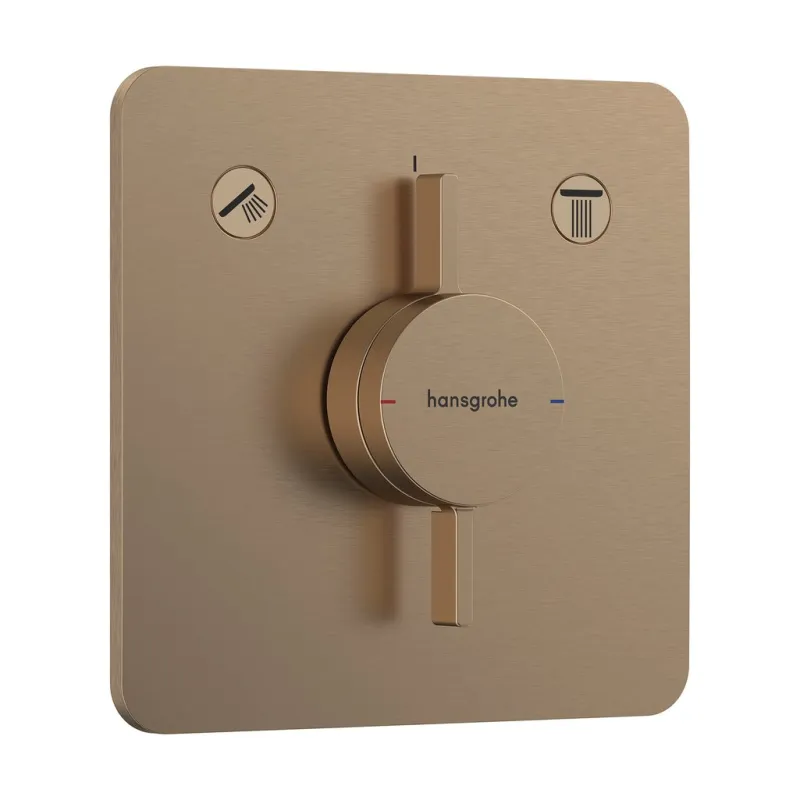 Dušas maisītājs Hansgrohe DuoTurn Q Iebūvējamais, 2 ierīcēm, birstēta bronza 75414140