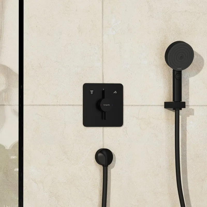 Dušas maisītājs Hansgrohe DuoTurn Q Iebūvējamais, 2 ierīcēm, matēti melns 75414670