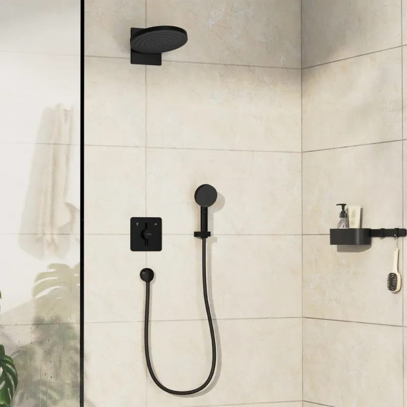 Dušas maisītājs Hansgrohe DuoTurn Q Iebūvējamais, 2 ierīcēm, matēti melns 75414670