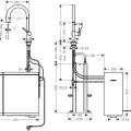 Vitruves maisītājs Hansgrohe Aqittura M91 ar izvelkamu galvu, SodaSystem, sBox, matēti melns 76836670
