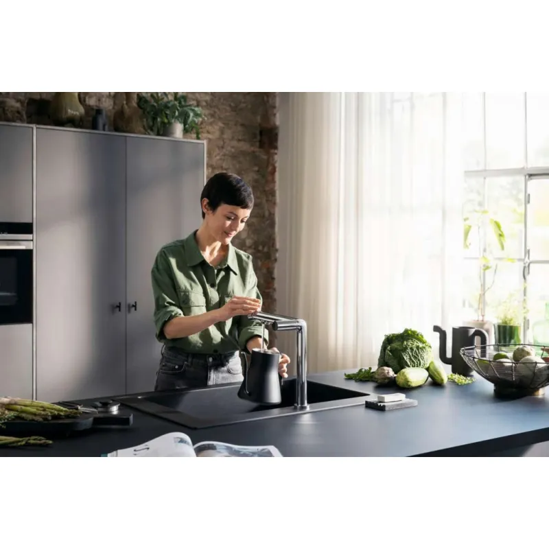 Vitruves maisītājs Hansgrohe Aqittura M91, SodaSystem, sBox, hroms 76837000