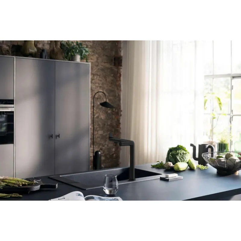 Vitruves maisītājs Hansgrohe Aqittura M91, SodaSystem, sBox, matēti melns 76837670