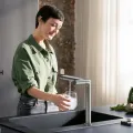 Vitruves maisītājs Hansgrohe Aqittura M91, SodaSystem, nerūsējošā tērauda imitācija 76837800