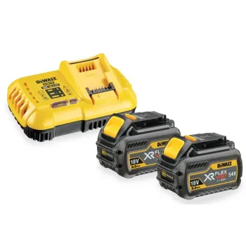 Akumulatoru lādētājs DeWALT 8A +2x akumulatoru komplekts 18/54 V XR FLEXVOLT 6.0 Ah DCB118T2