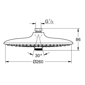 Dušas galva Grohe Euphoria SmartControl 260, 3 režīmi, hroms, 26456000 NEW