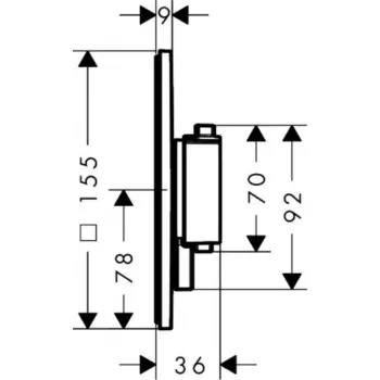 Dušas maisītājs Hansgrohe Ecostat Comfort E ar termostatu iebūvējams, 2 ierīcēm, birstēts melns hroms 33711340