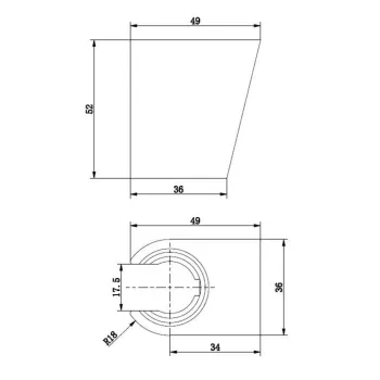 Dušas turētājs Kielle, hroms 20901040