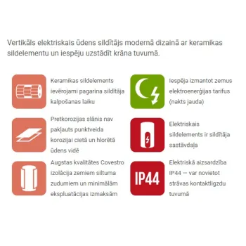 Elektriskais ūdens sildītājs (Boilers) DRAŽICE OKHE 125 vertikāls