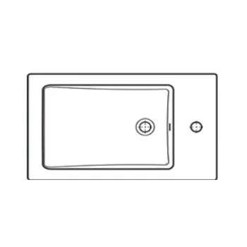 Vannas istabas izlietne Jika Cube , 50x34cm balta OUTLET