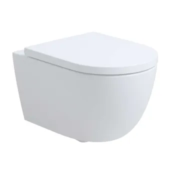 Tualetes poda komplekts Kielle Genesis Rāmis ar Klielle Oudee, Vortex Rimless+ podu, SoftClose vāku un Gemini New II Hromētu Pogu 30528SS23