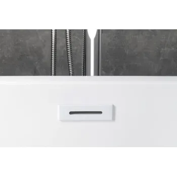 Vannas izplūde Aqualine notekas un pārplūdes vāku komplekts, ClickClack, spīdīgi balts TF9005W