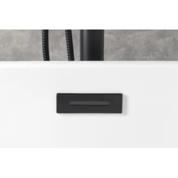 Vannas izplūde Aqualine notekas un pārplūdes vāku komplekts, ClickClack, Melns TF9005W