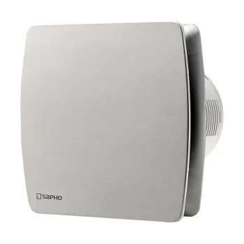 Ventilators Sapho LEX aksiālais ar taimeri, 15 W, 100 mm, matēts nerūsējošais tērauds LX104