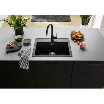 Virtuves izlietne BLANCO LEGRA 6 SILG Black O.ZUB O.AF SILGRANIT™ 526084