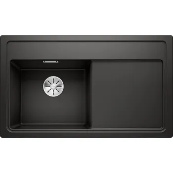 Virtuves Izlietne BLANCO ZENAR 45 S SILG LI PDUR Black O.ZUB InFino M.AF  Melna, SILGRANIT™ 526034
