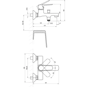 Vannas / Dušas maisītājs Ravak Solar SL 022.00CR Hromēts X070485