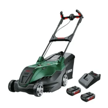 Zāles pļāvējs Bosch 36 V akumulatora 40 cm pļaušanas platums, 2 x 2,0 Ah akumulatori, lādētājs 06008B9F01
