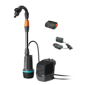 Iegremdējamais (Dernāžas) sūknis Gardena 2400 Comfort 18V lietus ūdenim ar akumulatoru 2,5 Ah, +lādētājs, 970825301