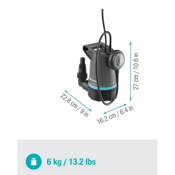 Iegremdējamais (Dernāžas) sūknis Gardena Basic 550W tīram ūdenim, 970762201