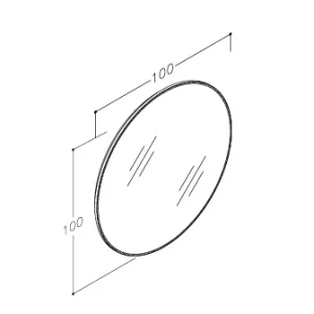 Spogulis Kame Aura 100cm ar LED Mirror MR-C06/100-100