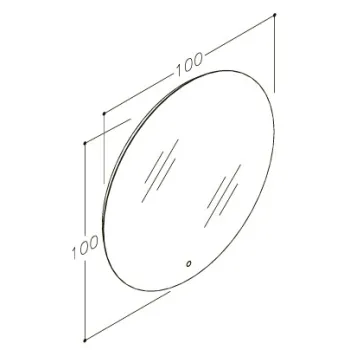 Spogulis Kame Round 100cm ar LED un sensora slēdzi Mirror MR-C01/100-100