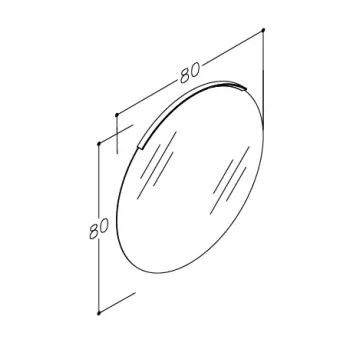 Spogulis Kame Universal 80cm ar alumīnija LED fona gaismu Mirror MR-C05/80-80/SV-AL
