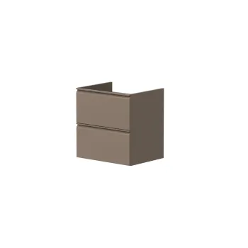 Vannas istabas skapītis Kame Match 50cm 2 atvilknes, bez izlietnes, Cocoa brown BU/5-2DR/D15-MT