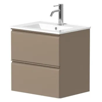 Vannas istabas skapītis Kame Match 50cm 2 atvilknes, bez izlietnes, Cocoa brown BU/5-2DR/D15-MT