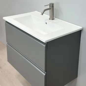 Vannas istabas skapītis Kame Match 50cm 2 atvilknes, bez izlietnes, Matt grey BU/5-2DR/D05-MT