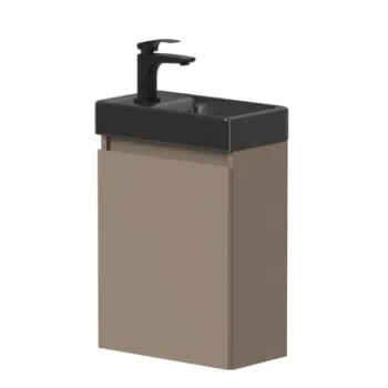 Vannas istabas skapītis Kame Mini 40cm Kreisais, bez izlietnes, Cocoa brown BU/40x22-L/D15-MN