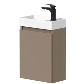 Vannas istabas skapītis Kame Mini 40cm Labais, bez izlietnes, Cocoa brown BU/40x22-R/D15-MN