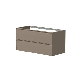 Vannas istabas skapītis Kame Moon 100cm 2 atvilknes, bez izlietnes, Cocoa brown BU/10-3DR/D15-MO