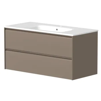 Vannas istabas skapītis Kame Moon 100cm 2 atvilknes, bez izlietnes, Cocoa brown BU/10-3DR/D15-MO