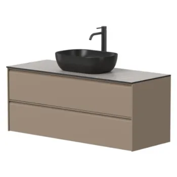 Vannas istabas skapītis Kame Moon 120cm 2 atvilknes, Zem virsmas, Bez izlietnes, Cocoa brown BUC/12-3DR/D15-MO