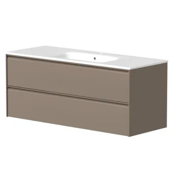 Vannas istabas skapītis Kame Moon 120cm 2 atvilknes, bez izlietnes, Cocoa brown BU/12-3DR/D15-MO