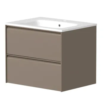 Vannas istabas skapītis Kame Moon 60cm 2 atvilknes, bez izlietnes, Cocoa brown BU/6-3DR/D15-MO