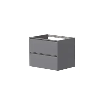 Vannas istabas skapītis Kame Moon 60cm 2 atvilknes, bez izlietnes, Matt grey BU/6-3DR/D05-MO
