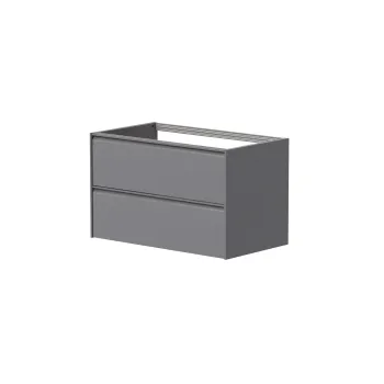 Vannas istabas skapītis Kame Moon 80cm 2 atvilknes, bez izlietnes, Matt grey BU/8-3DR/D05-MO